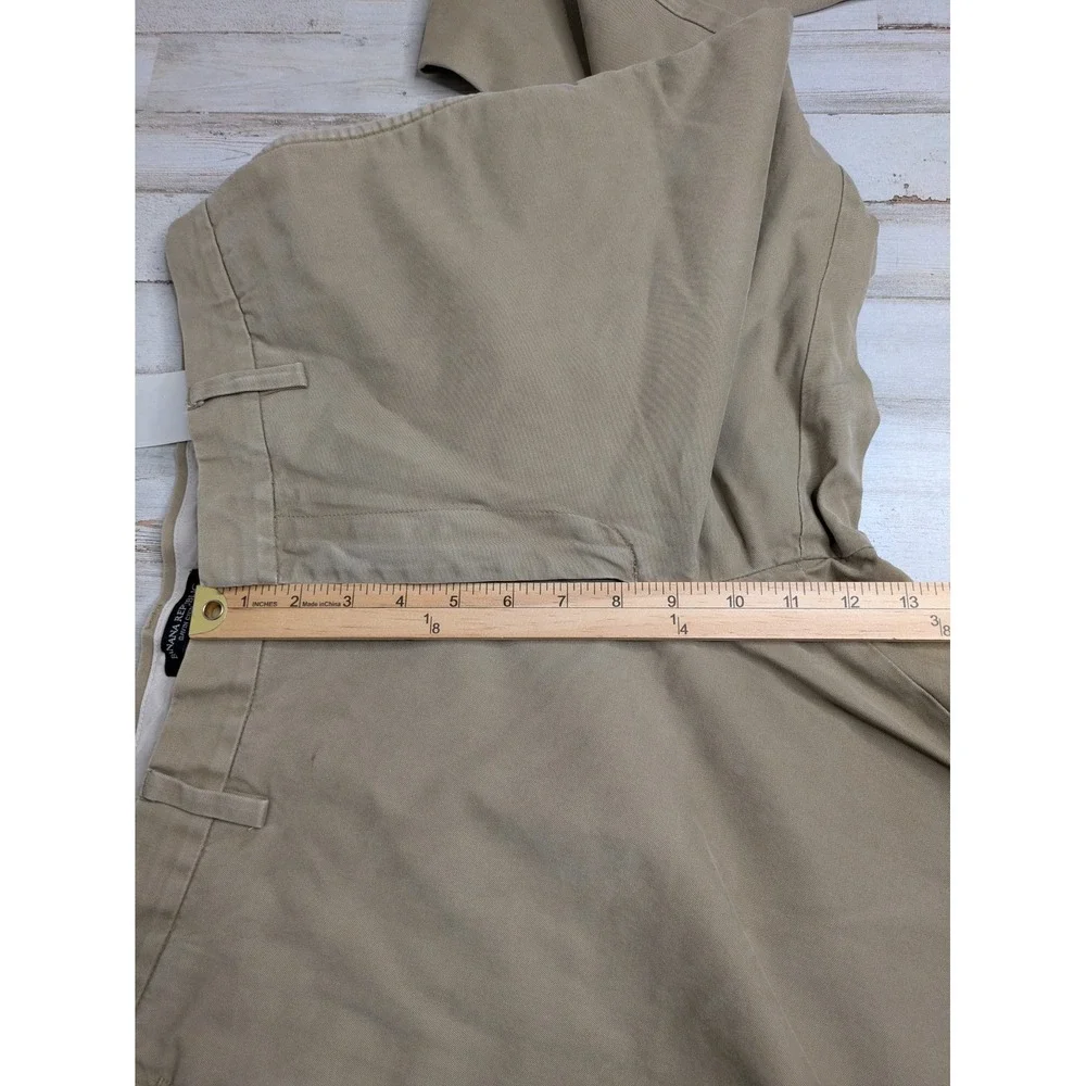 Banana Republic Gavin Chino Pants Mens 35x32 (35x30) Beige Straight Leg Casual